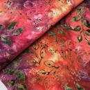 Batik Baumwolle Stoff aus Indonesien ORANGE - Northwest Sunset | Meterware